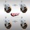 Service Caster 4 Inch SS High Temp Phenolic Wheel Swivel 1/2 Inch Threaded Stem Caster Set Brake SCC-SSTS20S414-PHSHT-TLB-121315-4 - alternate 5